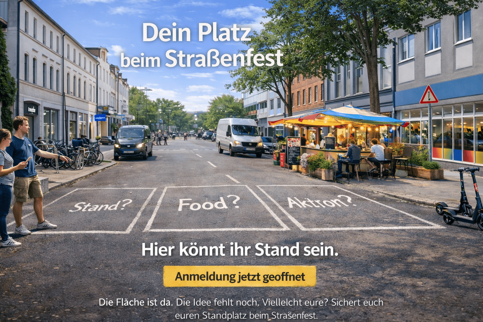 Dein Platz beim Straßenfest – Jetzt Stand anmelden Straßenfest 2026: Sichere dir deinen Standplatz